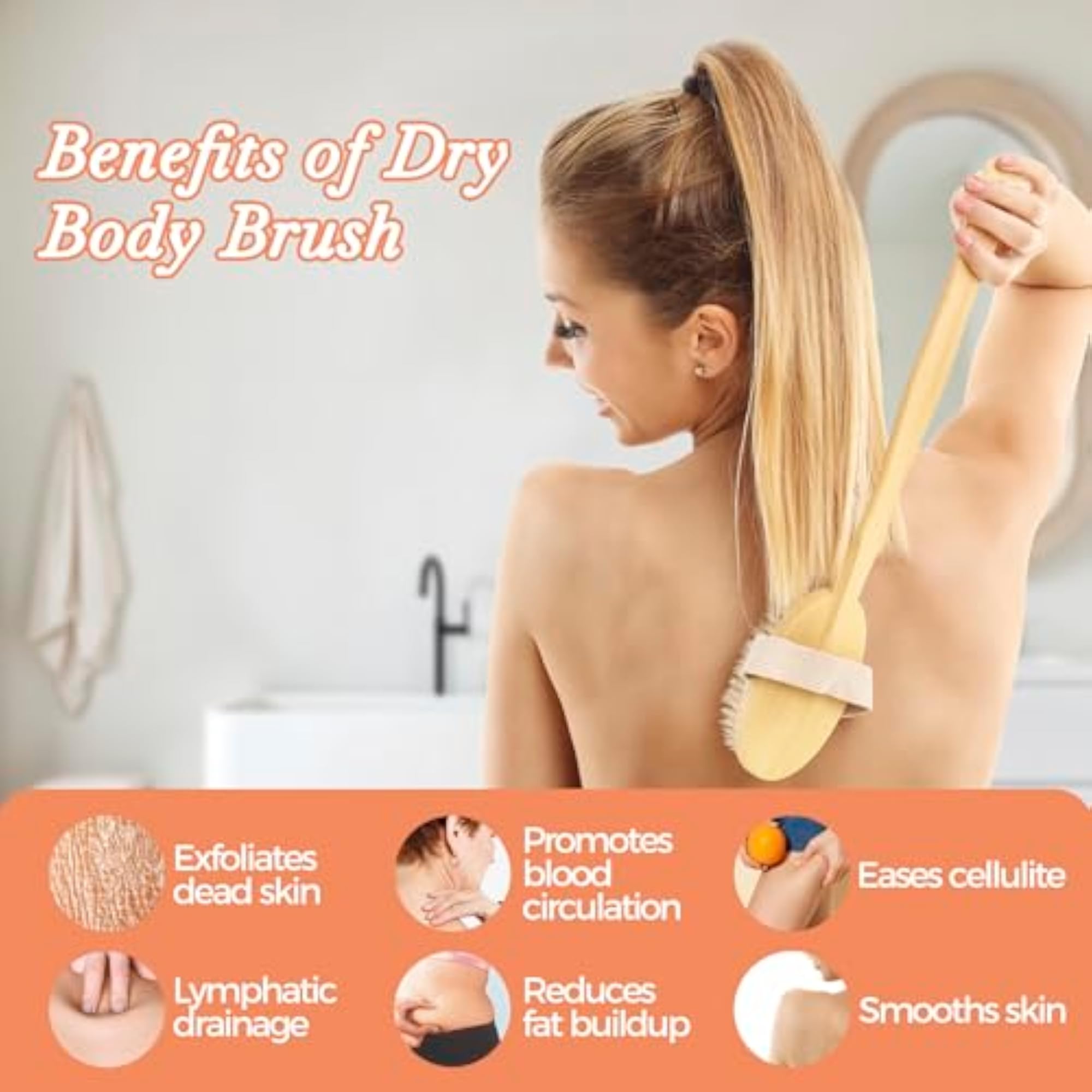 9 Packs Dry Brushing Body Brush Set